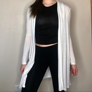 White Cardigan w/ Elbow Patches